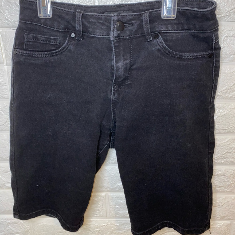 Knee length jean shorts